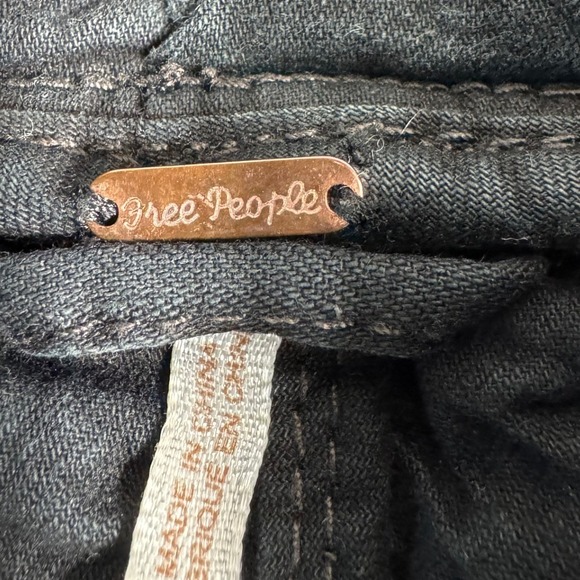 Free People Dolman Quilted Washed Black Bomber Jacket Womens Large Zip Up - Picture 5 of 10